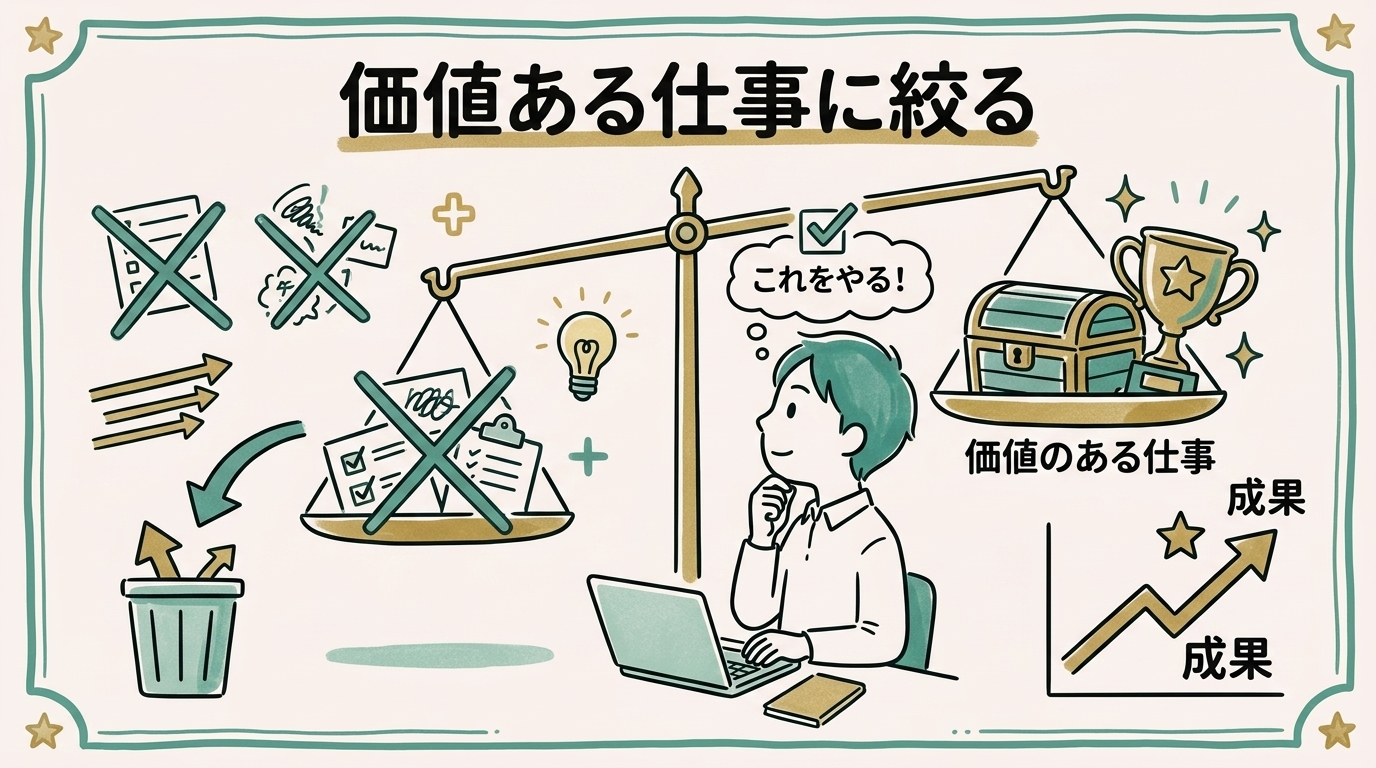 不要な並列起動を避け価値のある仕事だけに使う判断のイメージ